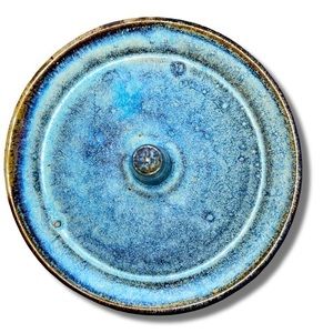 Studio Pottery Hand Crafted Glazed Ring Stand Jewelry Dish Catchall Handmade